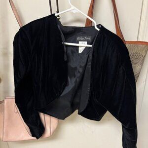 Velvet Black cropped Jacket